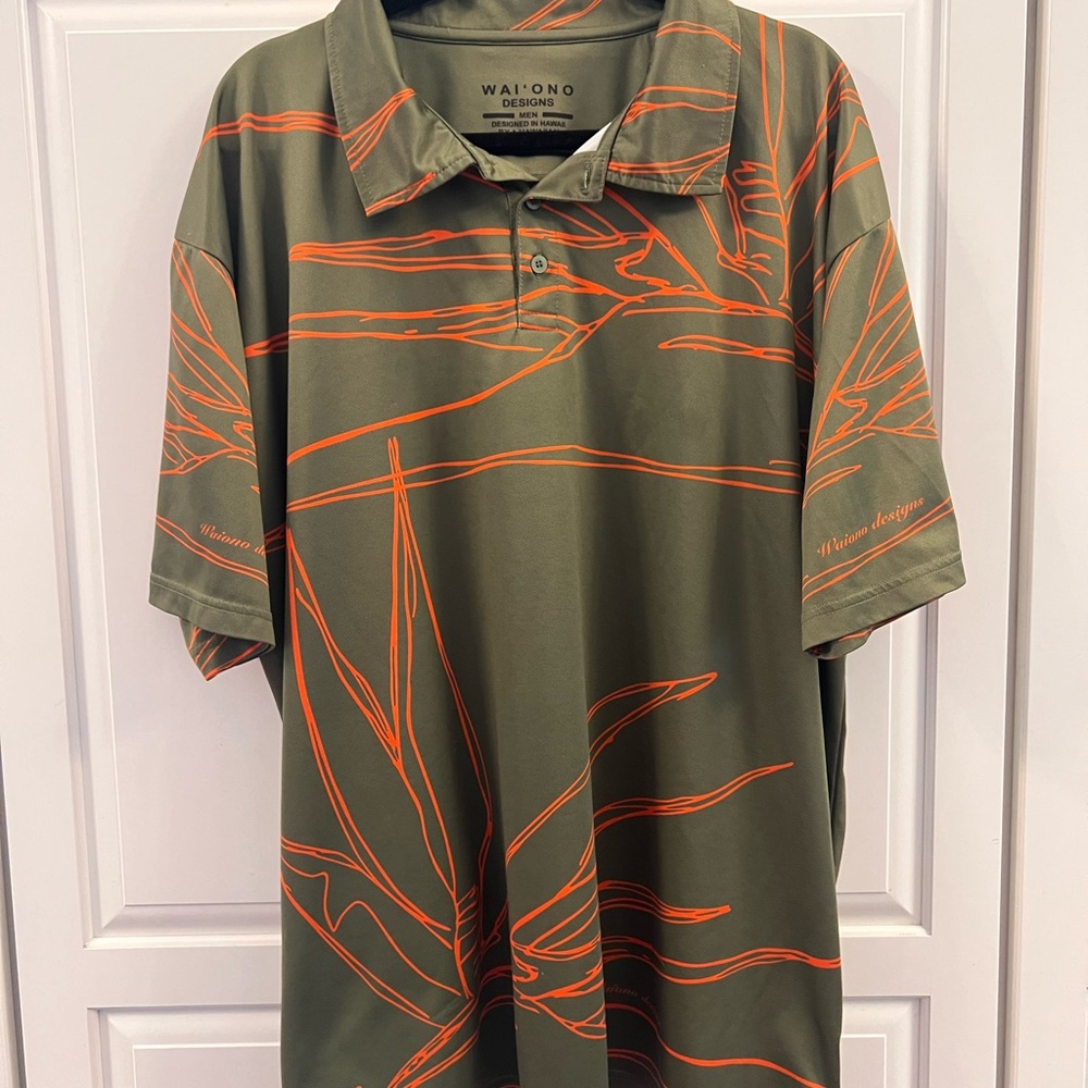 Olive and Orange Polo Shirt